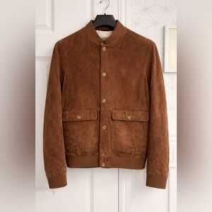 Milestone Men’s Suede Bomber Jacket Tan Brown |
22 in Pitt to pitt